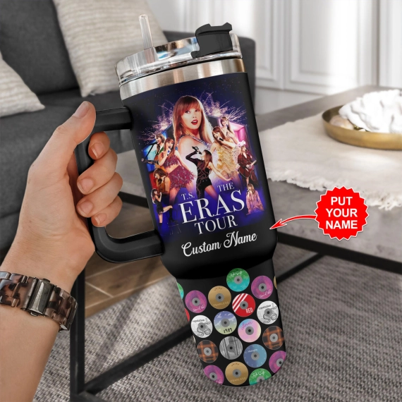 Taylor Swift Music Custom Stanley Quencher 30oz or 40oz Stainless Steel Tumbler With Handle HG