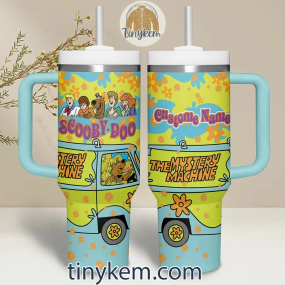 The Mystery Machine Scooby Doo  Cartoon Custom Quencher 30oz or 40oz Stainless Steel Tumbler HG With Handle