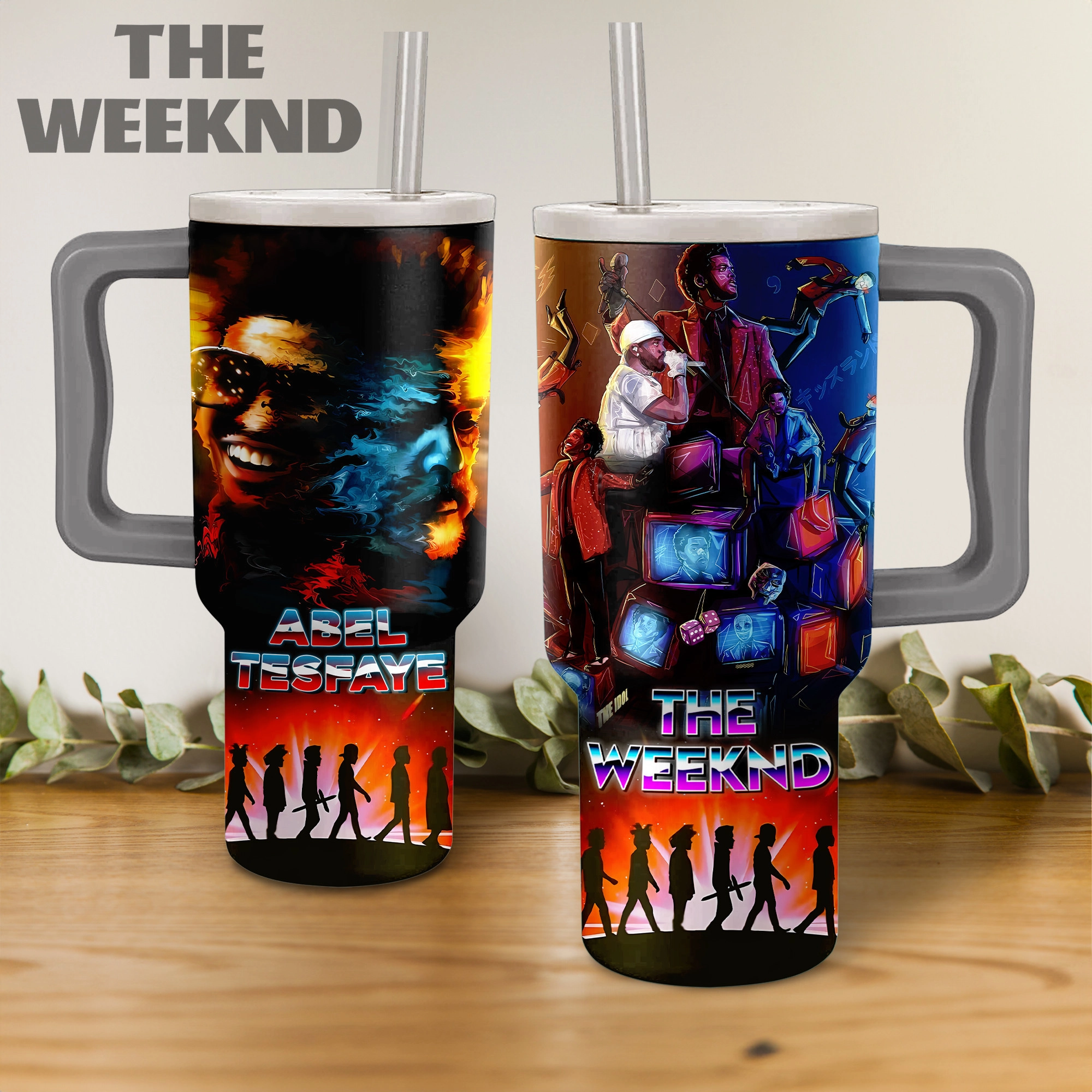 The Weekend Music Custom Stanley Quencher 40oz Stainless Steel Tumbler HG With Handle