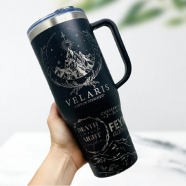 Personalized Velaris Engraved Tumbler 40Oz, HG City Of Starlight Tumbler, Thorns And Roses Cup, Velaris Coffee Tumbler, Gift For Fan